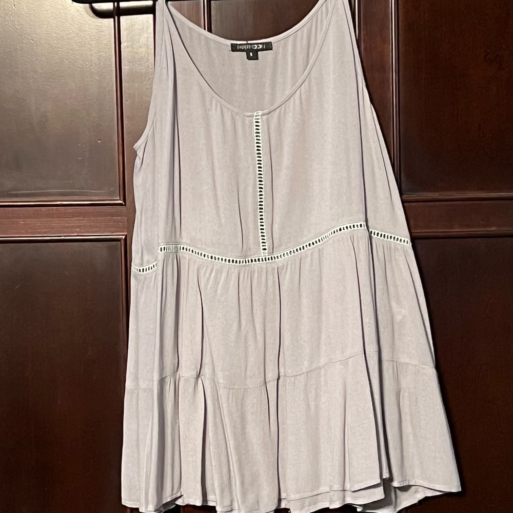 Papermoon Spaghetti Strap Tank Top - Color Gray/Blue Size - Small